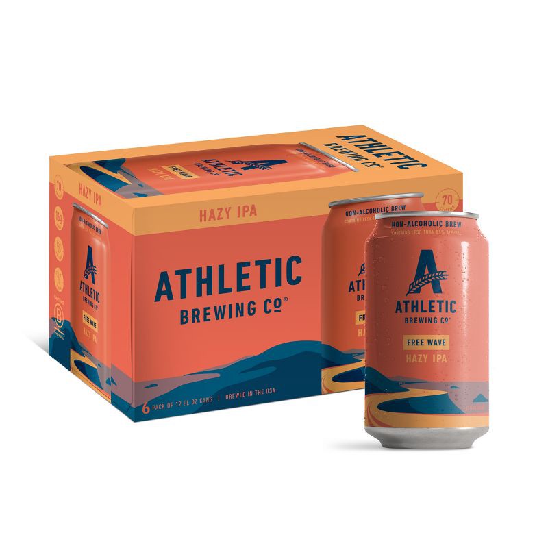 slide 8 of 9, Athletic Brewing Company Free Wave Non-Alcoholic Hazy IPA - 6pk/12 fl oz Cans, 6 ct; 12 fl oz