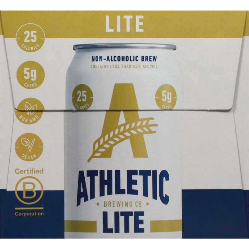 slide 8 of 10, Athletic Brewing Company Lite Non-Alcoholic Lager - 6pk/12 fl oz Cans, 6 ct; 12 fl oz