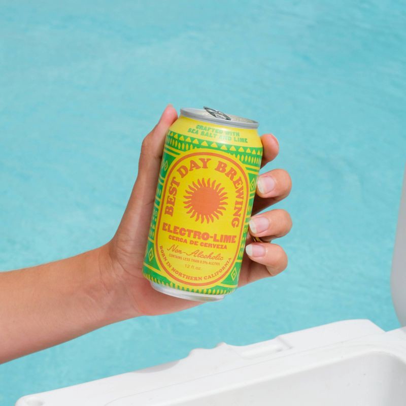 slide 4 of 4, Best Day Brewing Best Day Electro Lime Non-Alcoholic Beer Lager - 6pk/12 fl oz Cans, 6 ct; 12 fl oz