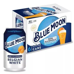 Blue Moon Non-Alcoholic Beer Belgian Wheat - 6pk/12 fl oz Cans
