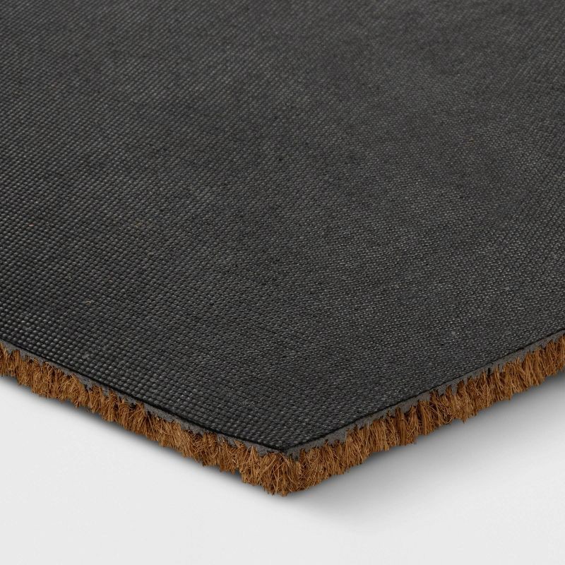 slide 4 of 4, 1'4"x2'4" Oh Hello Rectangular Outdoor Doormat Black - Room Essentials™, 1 ct