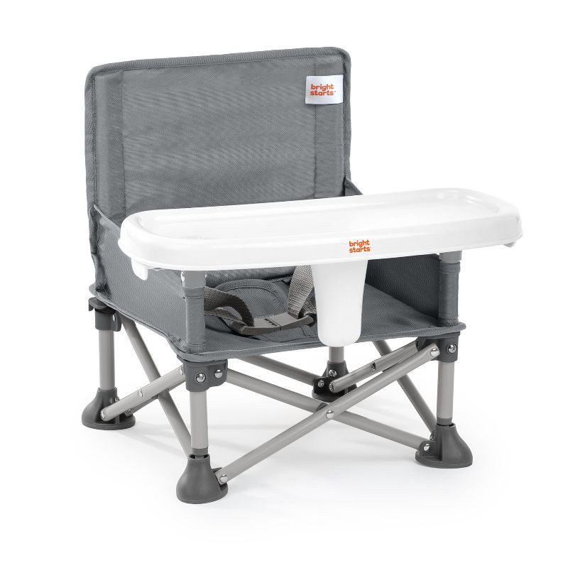slide 2 of 15, Bright Starts Pop N Sit Portable Booster Seat - Gray, 1 ct
