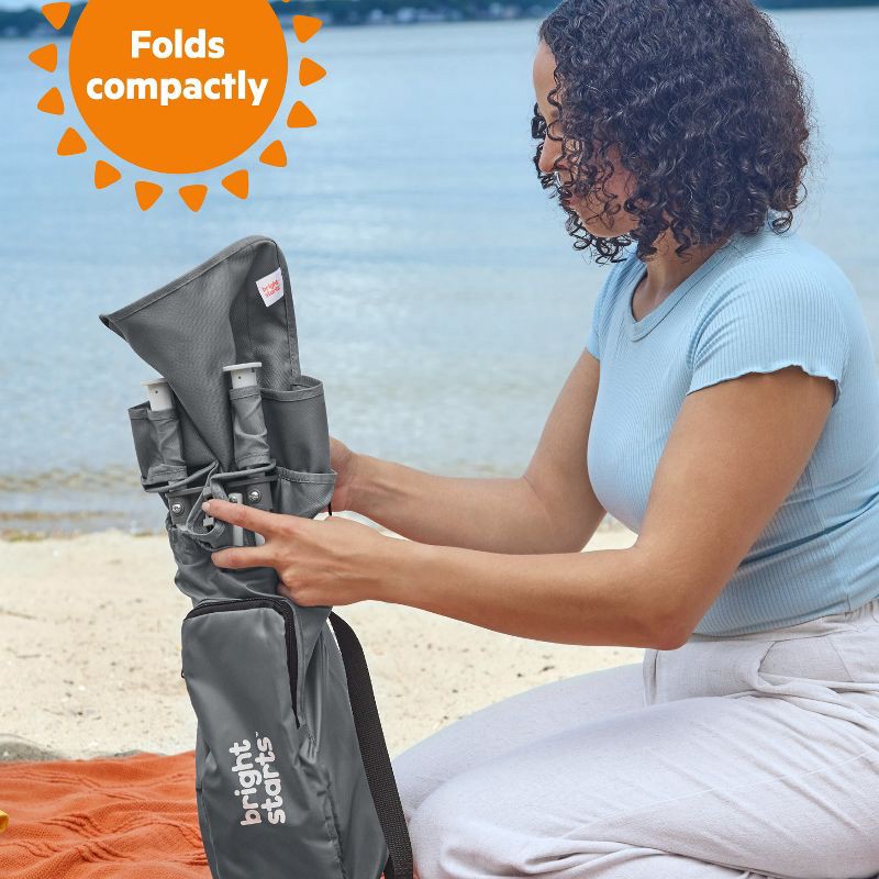 slide 6 of 15, Bright Starts Pop N Sit Portable Booster Seat - Gray, 1 ct