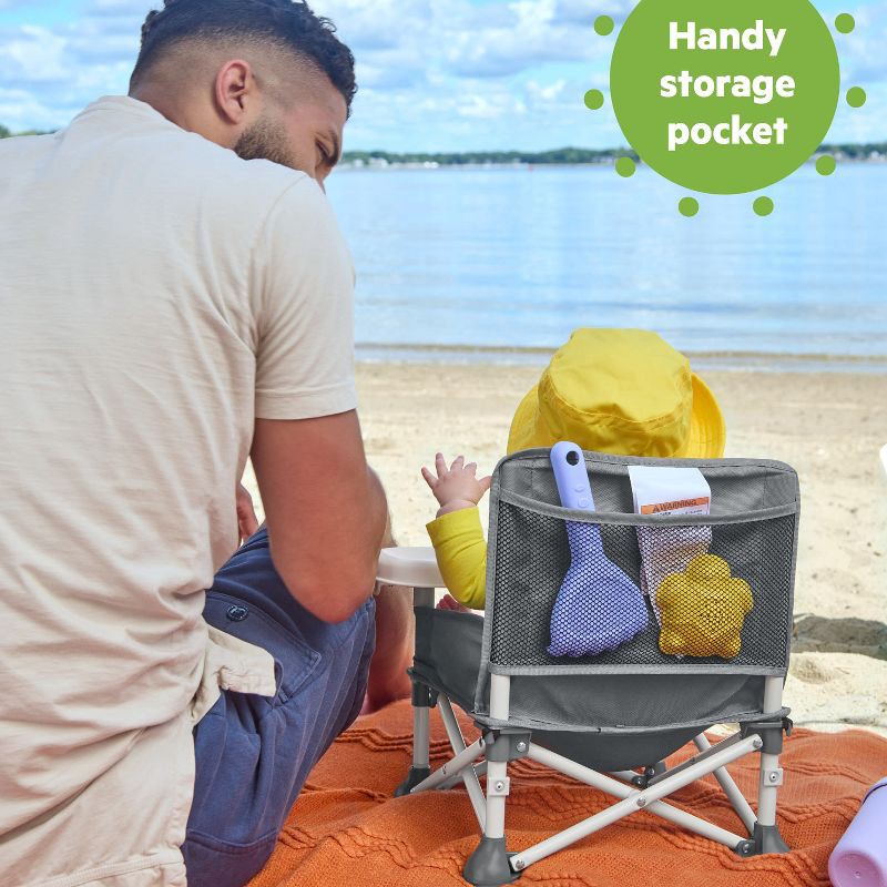 slide 8 of 15, Bright Starts Pop N Sit Portable Booster Seat - Gray, 1 ct