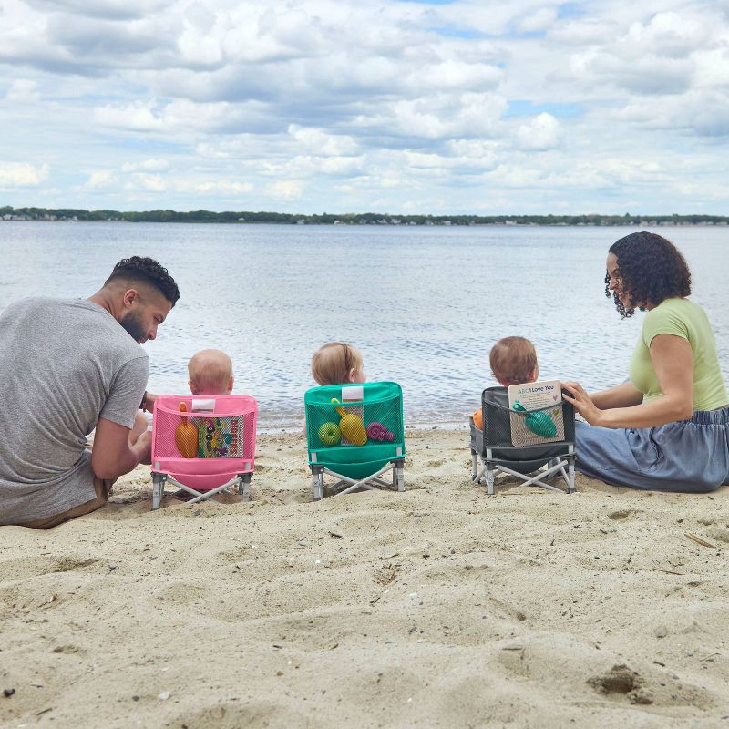 slide 11 of 15, Bright Starts Pop N Sit Portable Booster Seat - Gray, 1 ct