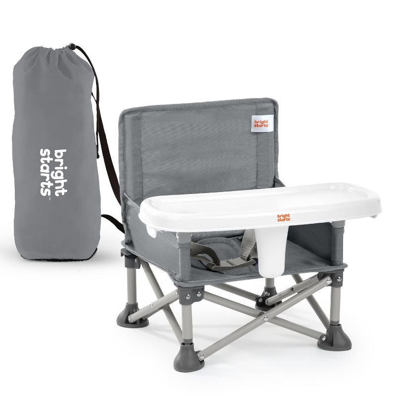slide 1 of 16, Bright Starts Pop N Sit Portable Booster Seat - Gray, 1 ct