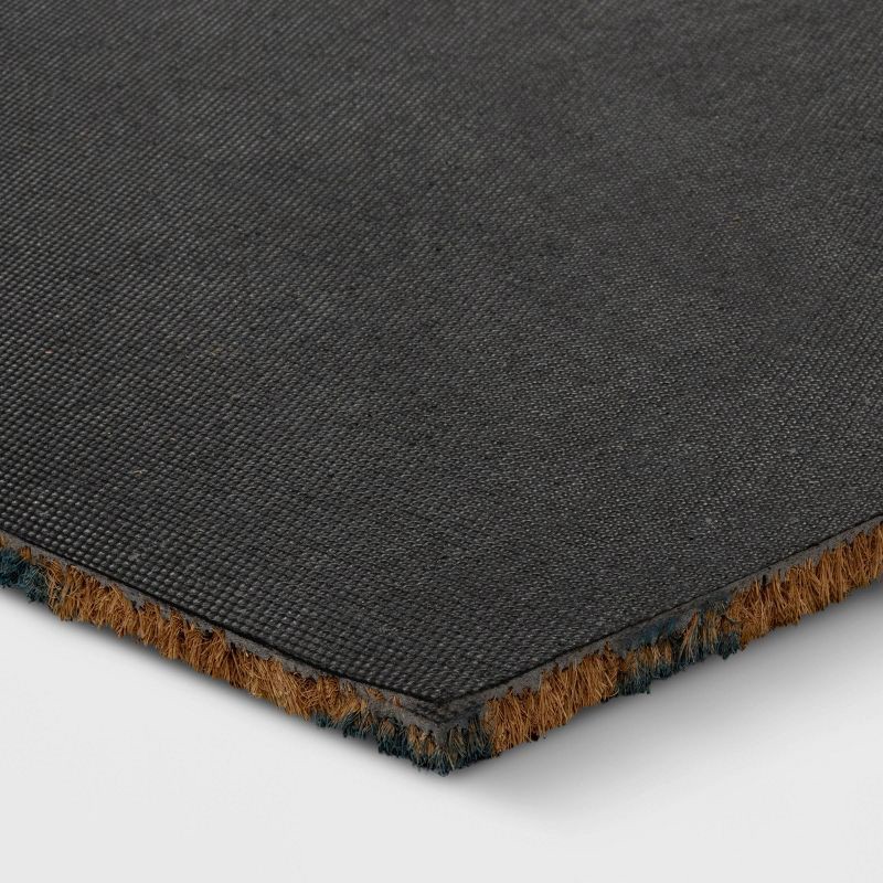 slide 4 of 4, 1'6"x2'6" Palm and Banana Rectangular Outdoor Tropical Doormat Navy Blue - Threshold™, 1 ct