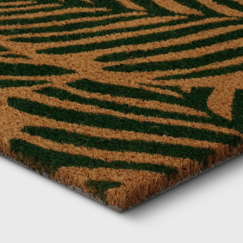 slide 3 of 4, 1'6"x2'6" Palms Rectangular Outdoor Doormat Green - Threshold™, 1 ct