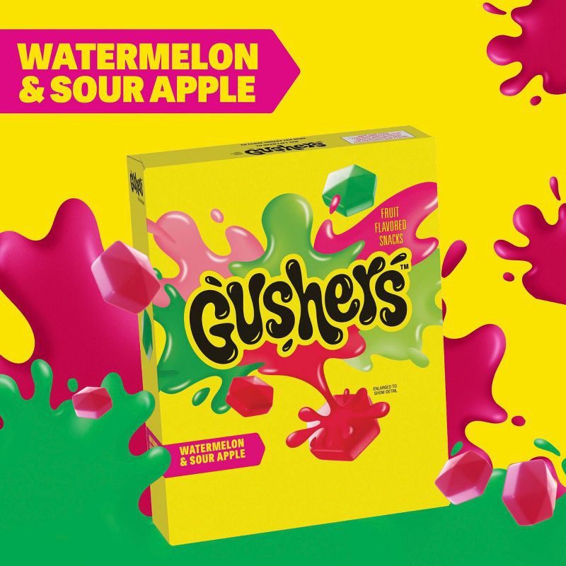 slide 2 of 9, Fruit Gushers Gushers Watermelon Sour Apple Fruit Snacks - 4.8oz/6ct, 4.8 oz, 6 ct