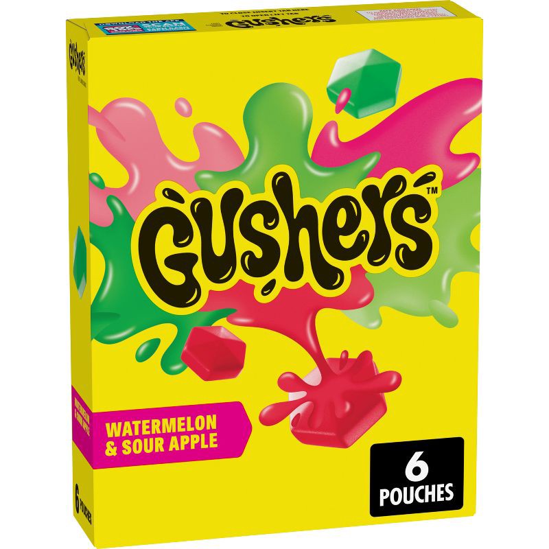 slide 1 of 9, Fruit Gushers Gushers Watermelon Sour Apple - 4.8oz/6ct, 4.8 oz, 6 ct