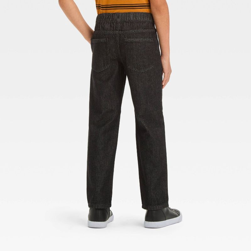 slide 2 of 5, Boys' Straight Fit Pull-On Pants - Cat & Jack™ Black 12, 1 ct