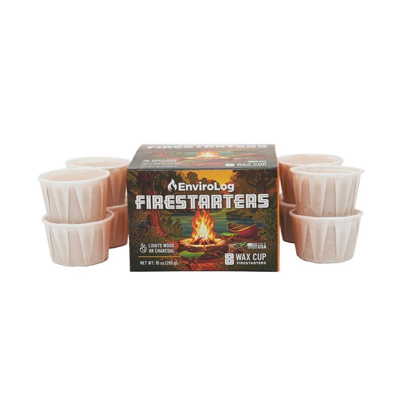 slide 1 of 1, EnviroLog 8pk 9oz Fire Starters, 8 ct; 9 oz