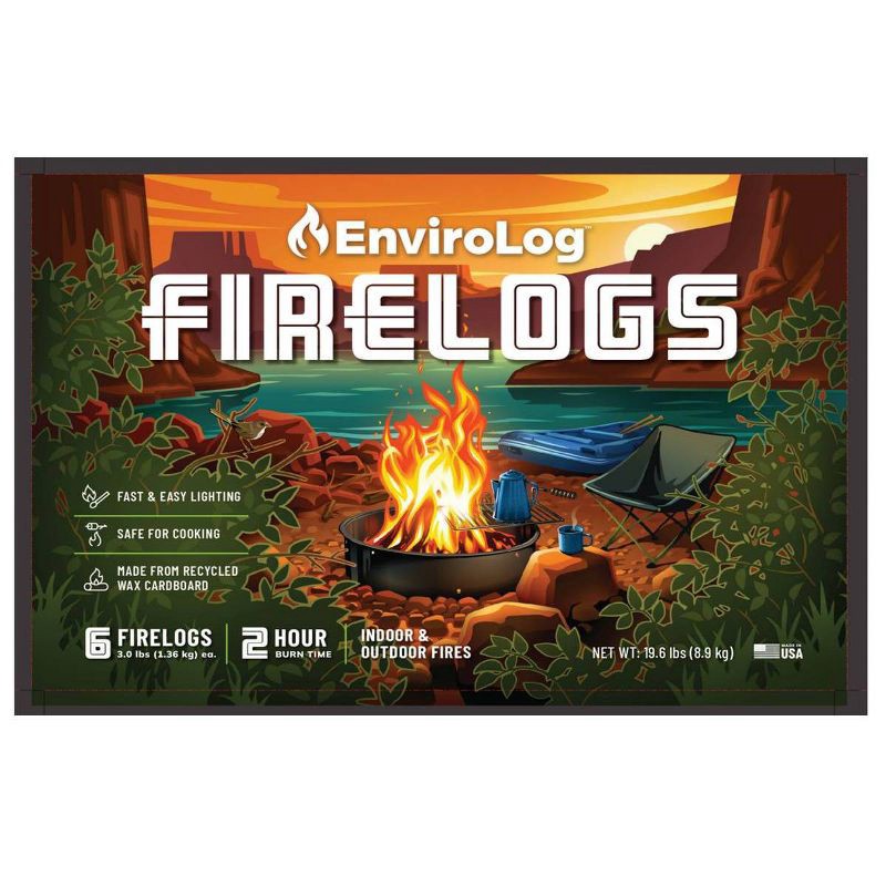 slide 3 of 4, Enviro-Log 6pk Firelogs 19.6lbs Fire Starter, 6 ct, 19.6 lb