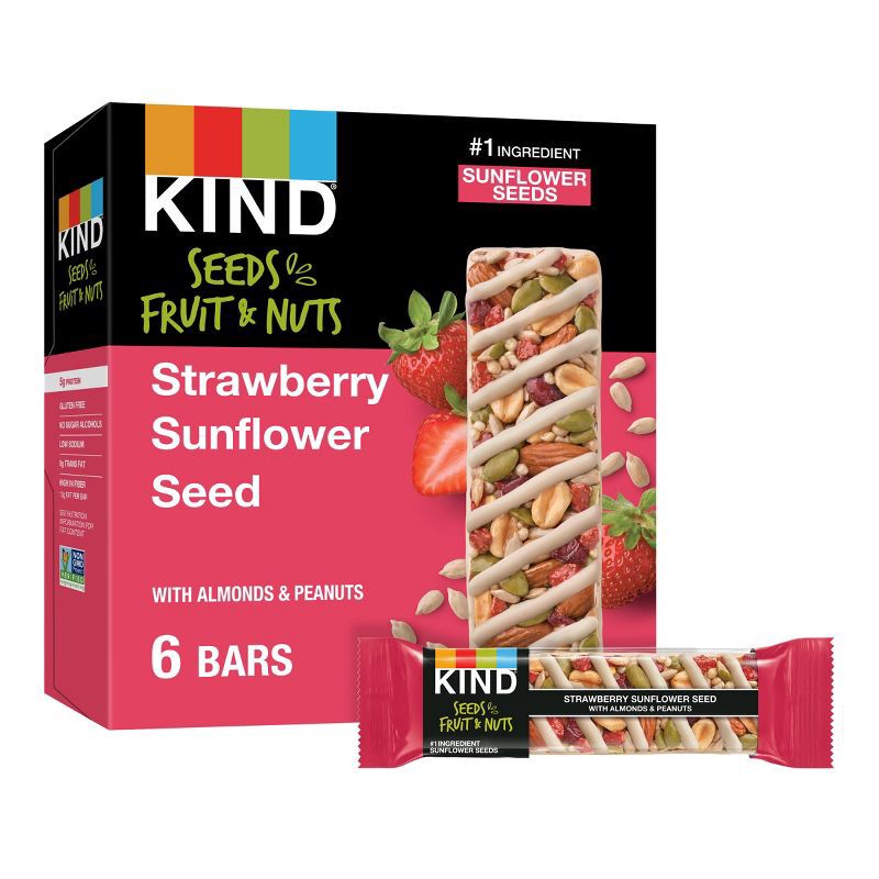 slide 7 of 10, KIND Bars Strawberry Sunflower Seed Gluten Free Snacks - 8.4oz/6ct, 6 ct; 8.4 oz