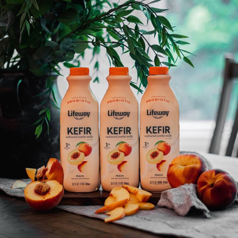 slide 3 of 3, Lifeway Kefir Peach Low Fat Milk Smoothie - 32 fl oz, 32 fl oz