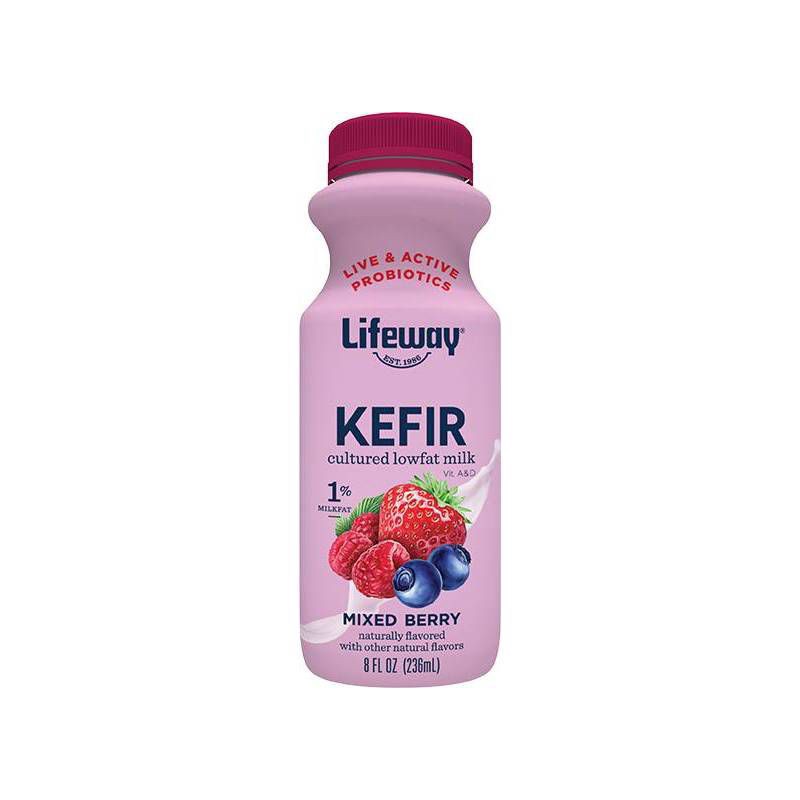 slide 1 of 1, Lifeway Kefir Mixed Berry Low Fat Milk Smoothie - 8 fl oz, 8 fl oz