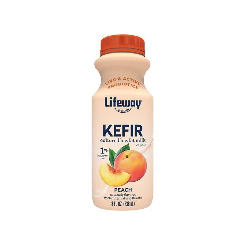 slide 1 of 3, Lifeway Kefir Peach Low Fat Milk Smoothie - 8 fl oz, 8 fl oz