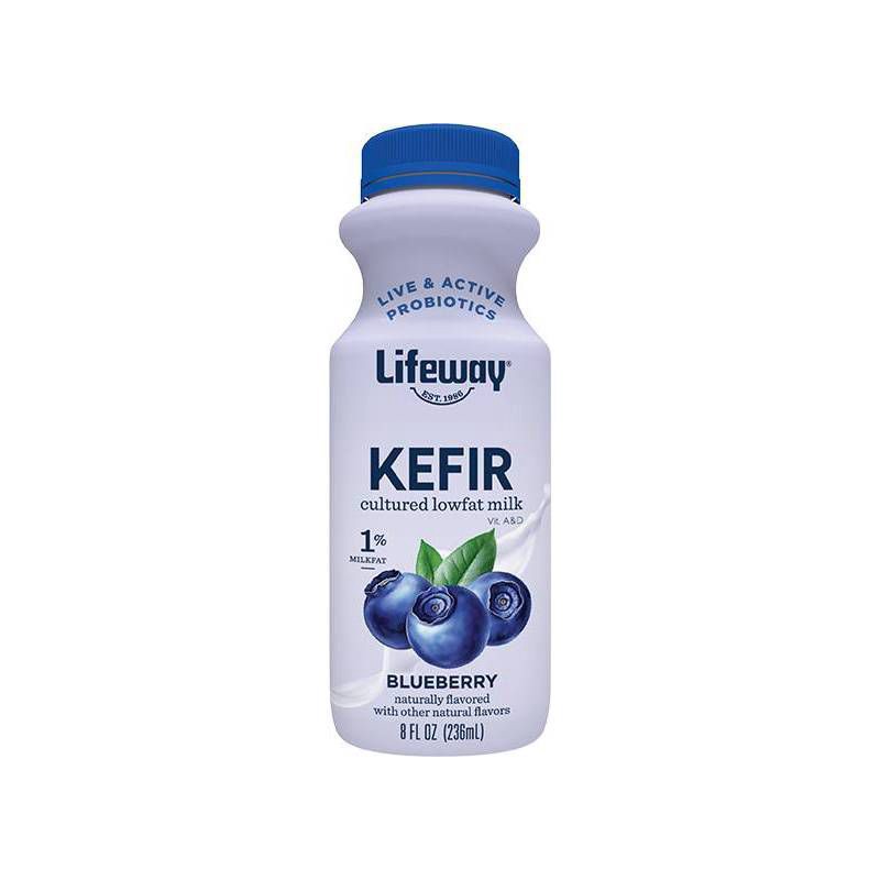 slide 1 of 1, Lifeway Kefir Blueberry Low Fat Milk Smoothie - 8 fl oz, 8 fl oz