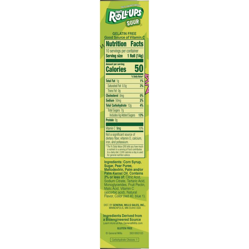 slide 6 of 7, Fruit Roll-Ups Fruit Rollups Sour - 5oz/10ct, 5 oz, 10 ct