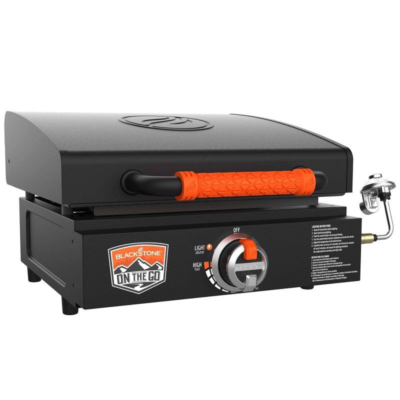 slide 1 of 4, Blackstone On-The-Go Tabletop Griddle with Hood Model 12500 btu #1900 Black, 1 ct