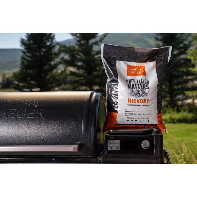 slide 5 of 7, Traeger Hickory Pellets 18lbs Wood, 18 lb
