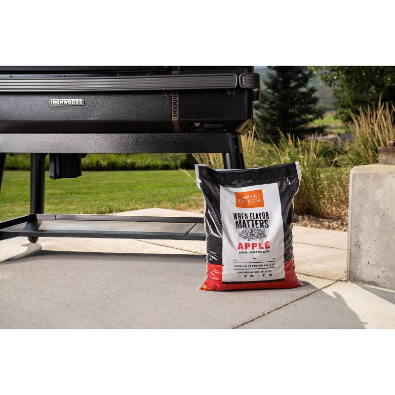 slide 4 of 7, Traeger Apple Pellets 18lbs Wood, 18 lb