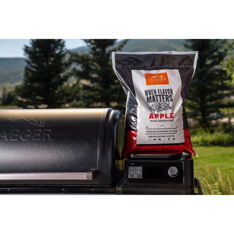 slide 5 of 7, Traeger Apple Pellets 18lbs Wood, 18 lb