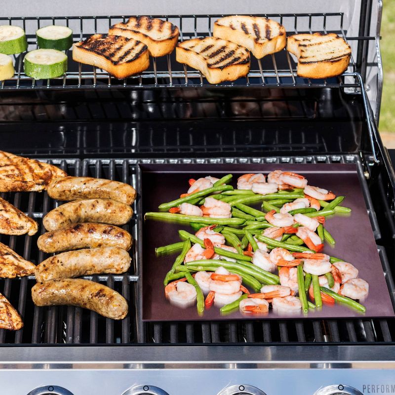 slide 5 of 5, Char-Broil Carbon Steel Heat-Resistant Griddle Stone Grill Topper Silver, 1 ct