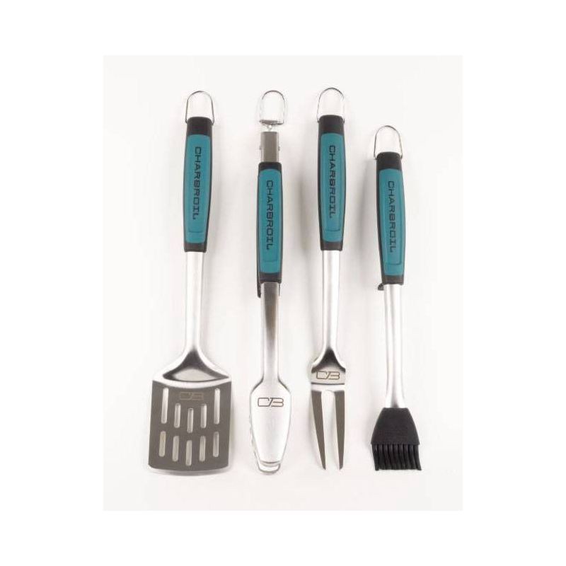 slide 3 of 5, Char-Broil 4pc Comfort Grip Tool Heat-Resistant Grill Cookware Set, 4 ct