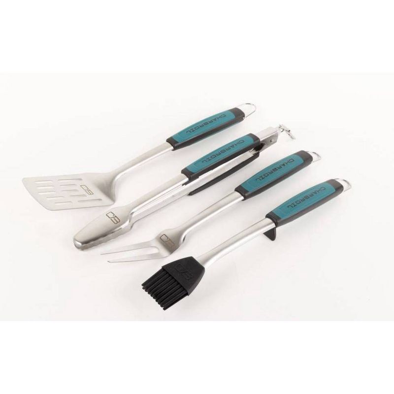 slide 4 of 5, Char-Broil 4pc Comfort Grip Tool Heat-Resistant Grill Cookware Set, 4 ct