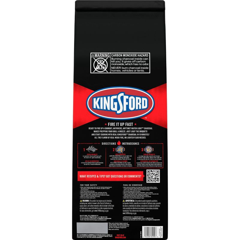 slide 12 of 12, Kingsford Match Light 12lbs Instant Charcoal Briquettes, 12 lb