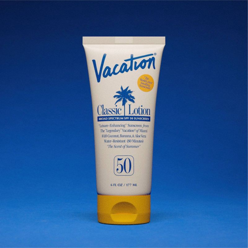 slide 6 of 11, Vacation Classic Sunscreen Lotion - SPF 50 - 1 fl oz, 50 ct; 1 fl oz