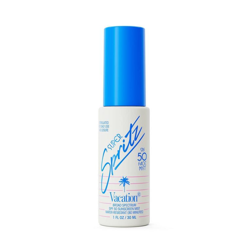 slide 1 of 10, Vacation Super Spritz Face Mist - SPF 50 - 1 fl oz, 50 ct; 1 fl oz
