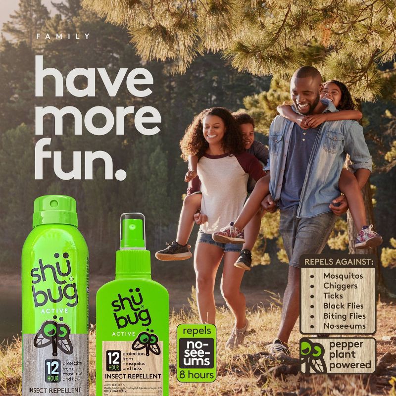 slide 5 of 7, Shubug Active Insect Repellent Pump Personal Bug Spray 4oz, 4 oz
