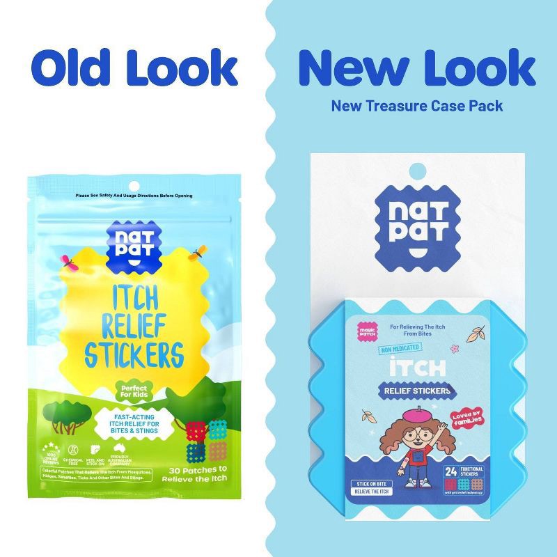 slide 3 of 9, NATPAT 24ct "MagicPatch" Itch Relief Stickers Anti-Itch Treatment for Mosquito Bite Relief Safe and Natural, 24 ct