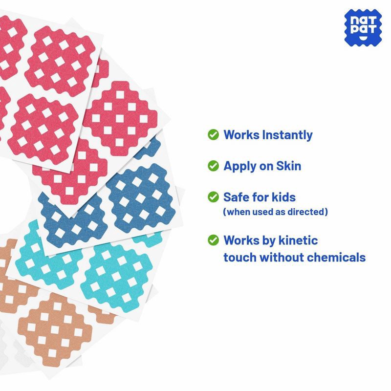 slide 6 of 9, NATPAT 24ct "MagicPatch" Itch Relief Stickers Anti-Itch Treatment for Mosquito Bite Relief Safe and Natural, 24 ct
