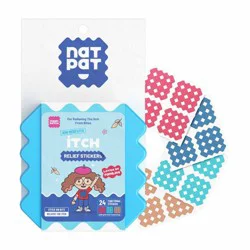 NATPAT 24ct "MagicPatch" Itch Relief Stickers Anti-Itch Treatment for Mosquito Bite Relief Safe and Natural