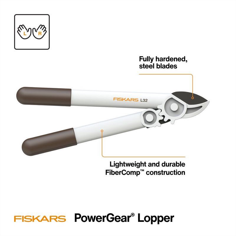 slide 2 of 7, Fiskars 15” PowerGear Lightweight Lopper, 1 ct