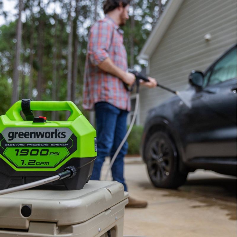slide 2 of 9, Greenworks 1900 PSI 1.2 GPM Electric Pressure Washer, 1 ct