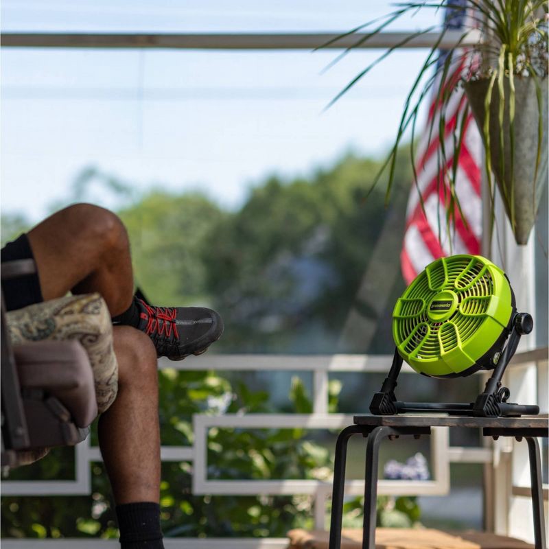 slide 11 of 12, Greenworks POWERALL 24V 10" Cordless Hybrid Fan with 2.0Ah Battery and Charger, 1 ct