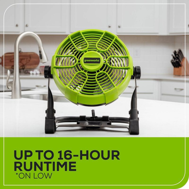 slide 4 of 12, Greenworks POWERALL 24V 10" Cordless Hybrid Fan with 2.0Ah Battery and Charger, 1 ct