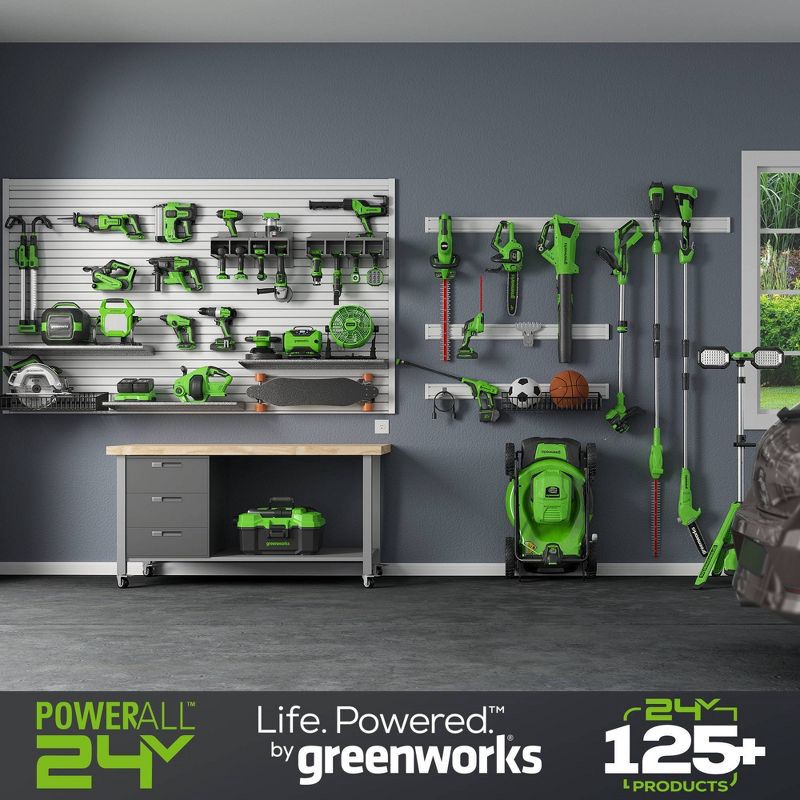 slide 3 of 12, Greenworks POWERALL 24V 10" Cordless Hybrid Fan with 2.0Ah Battery and Charger, 1 ct