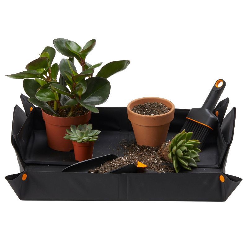 slide 5 of 10, Fiskars 2pc Scoop and Brush Garden Tool Set Black, 2 ct