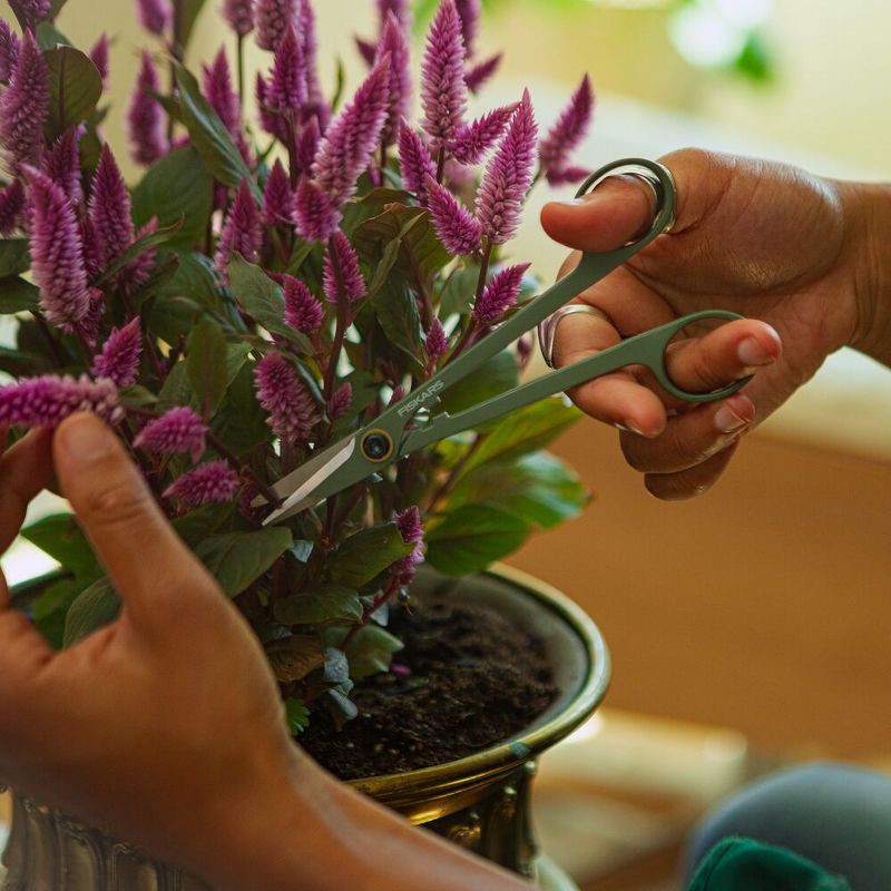 slide 7 of 10, Fiskars 2.5" Long Reach Detailing Snip Garden Shears, 1 ct