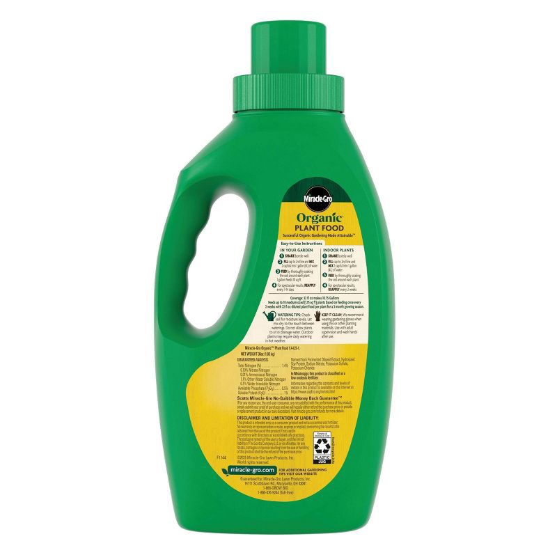 slide 2 of 10, Miracle-Gro Organics Liquid Plant Food Fertilizer 32oz, 32 oz