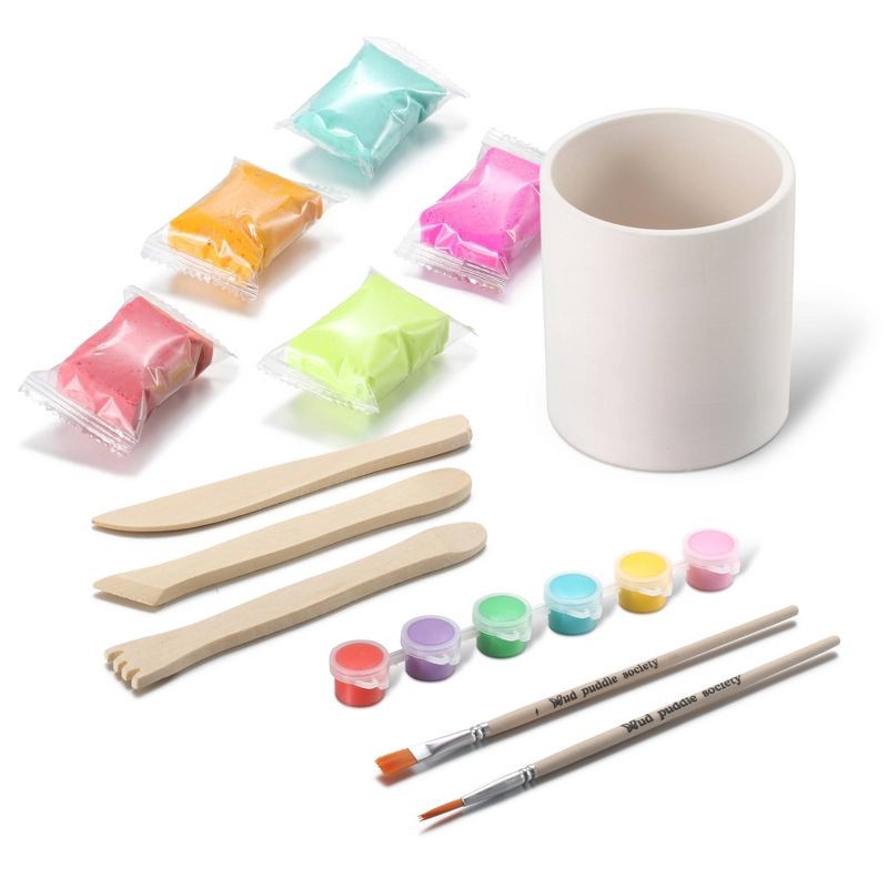 slide 3 of 10, Mud Puddle Society 9pc Clay Ceramic Planter Garden Art Kit, 9 ct