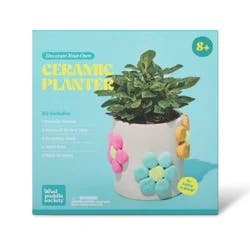 Mud Puddle Society 9pc Clay Ceramic Planter Garden Art Kit