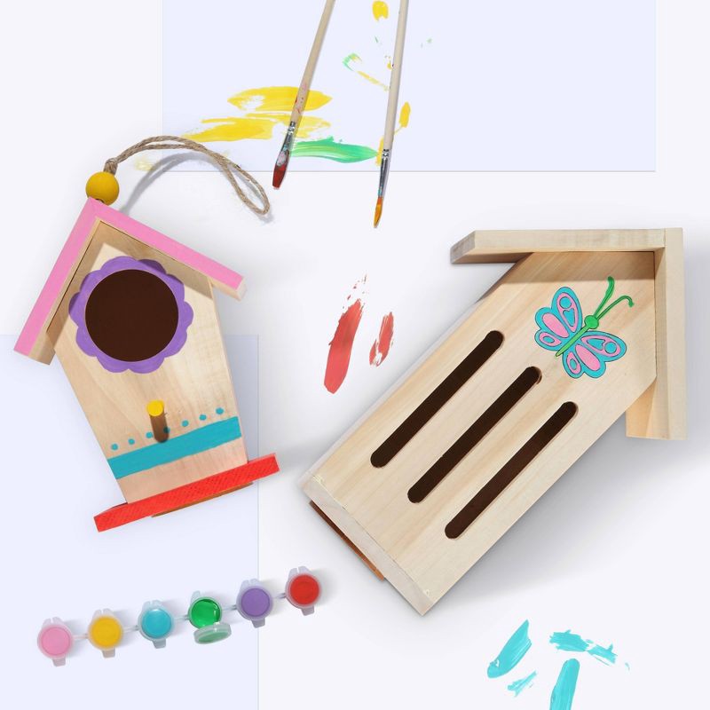 slide 6 of 7, Mud Puddle Society 4pc Bird House Garden Art Kit, 4 ct