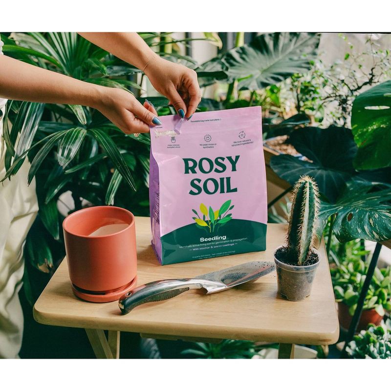 slide 10 of 10, Rosy Soil 4qt Seedling Mix, 4 qt