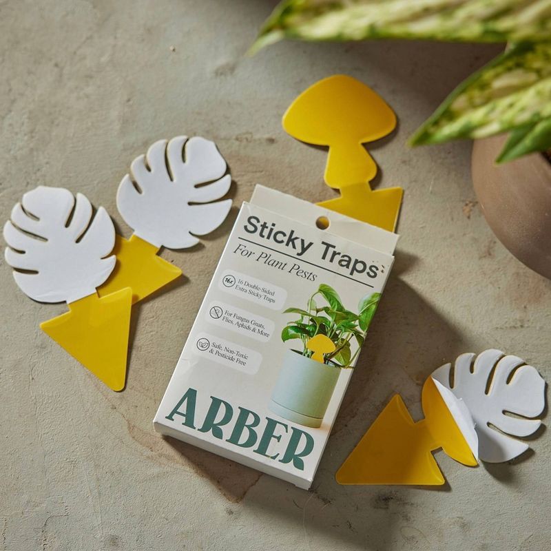 slide 4 of 8, Arber 16pk Houseplant Sticky Insect Traps, 16 ct